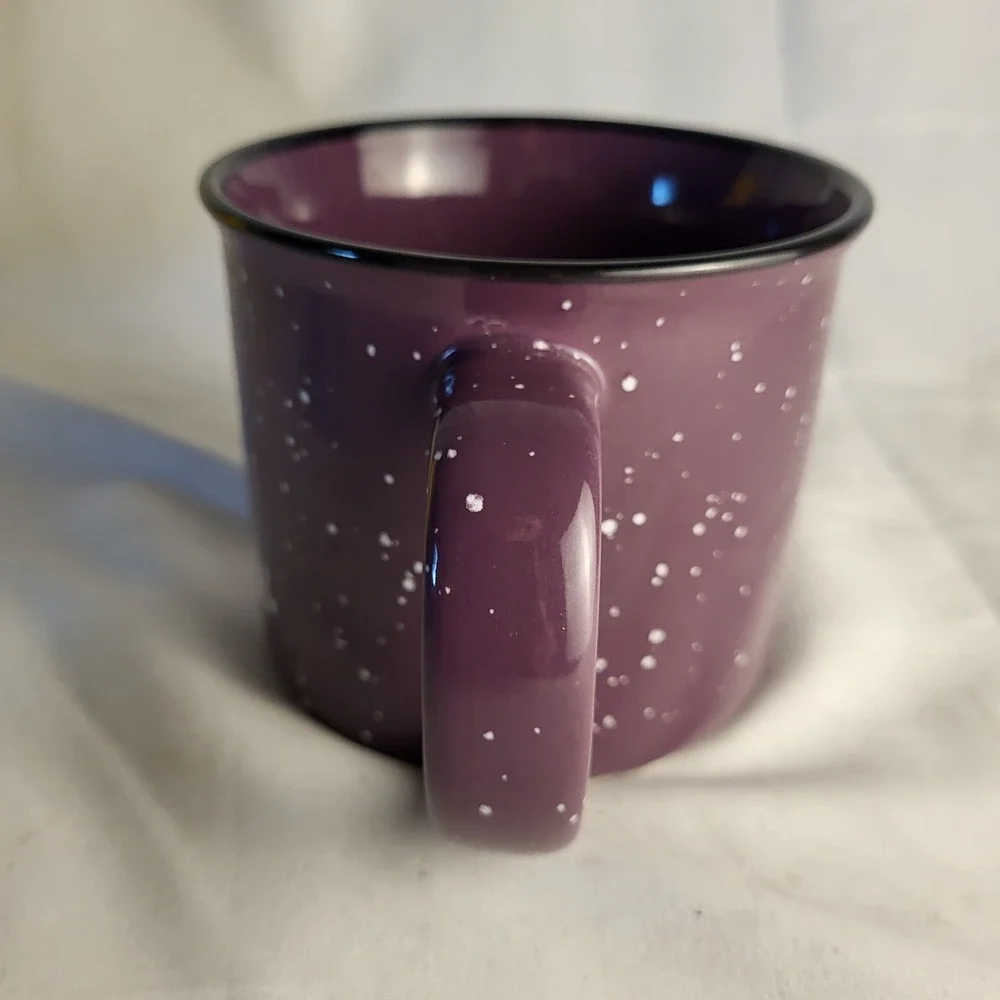 Cornell 16oz Ceramic Purple Speckled Coffee Mug